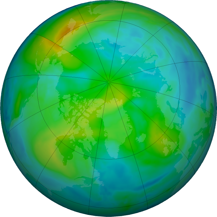 Arctic ozone map for 01 November 2021